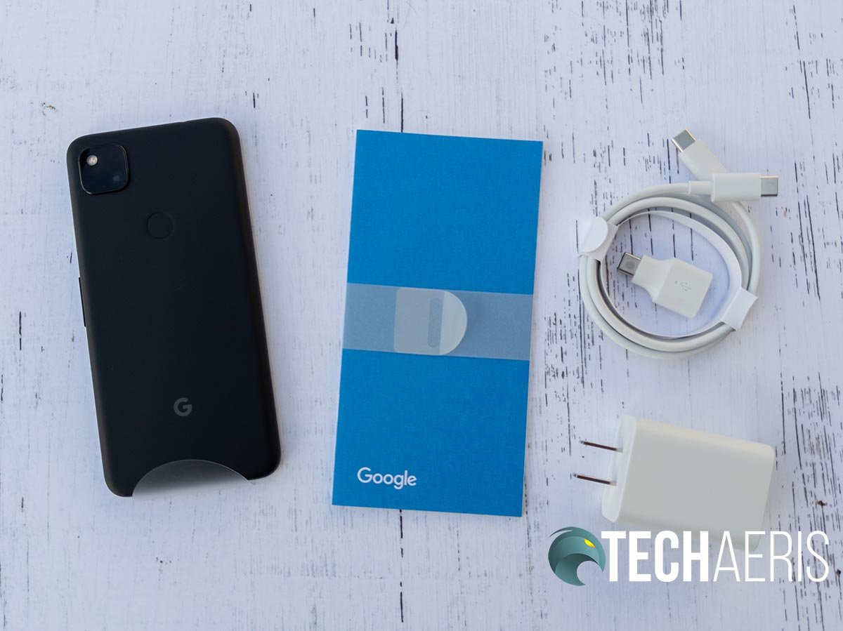 What's included with the Google Pixel 4a Android smartphone