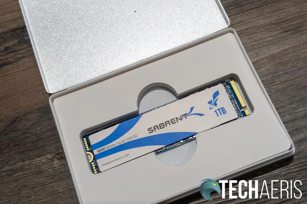 The Sabrent Rocket Q 1TB NVMe SSD comes in a pretty nice case