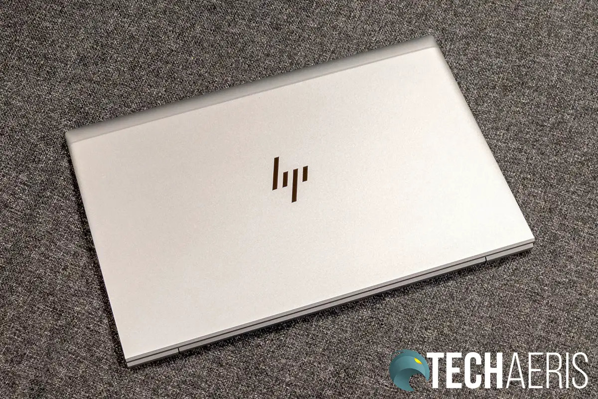 The top of the HP EliteBook 840 G7 laptop