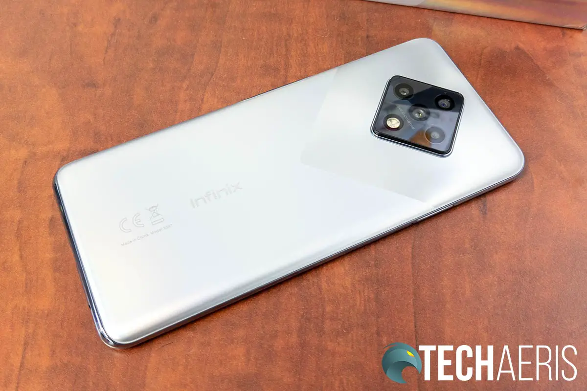 The back of the Infinix ZERO 8 Android smartphone