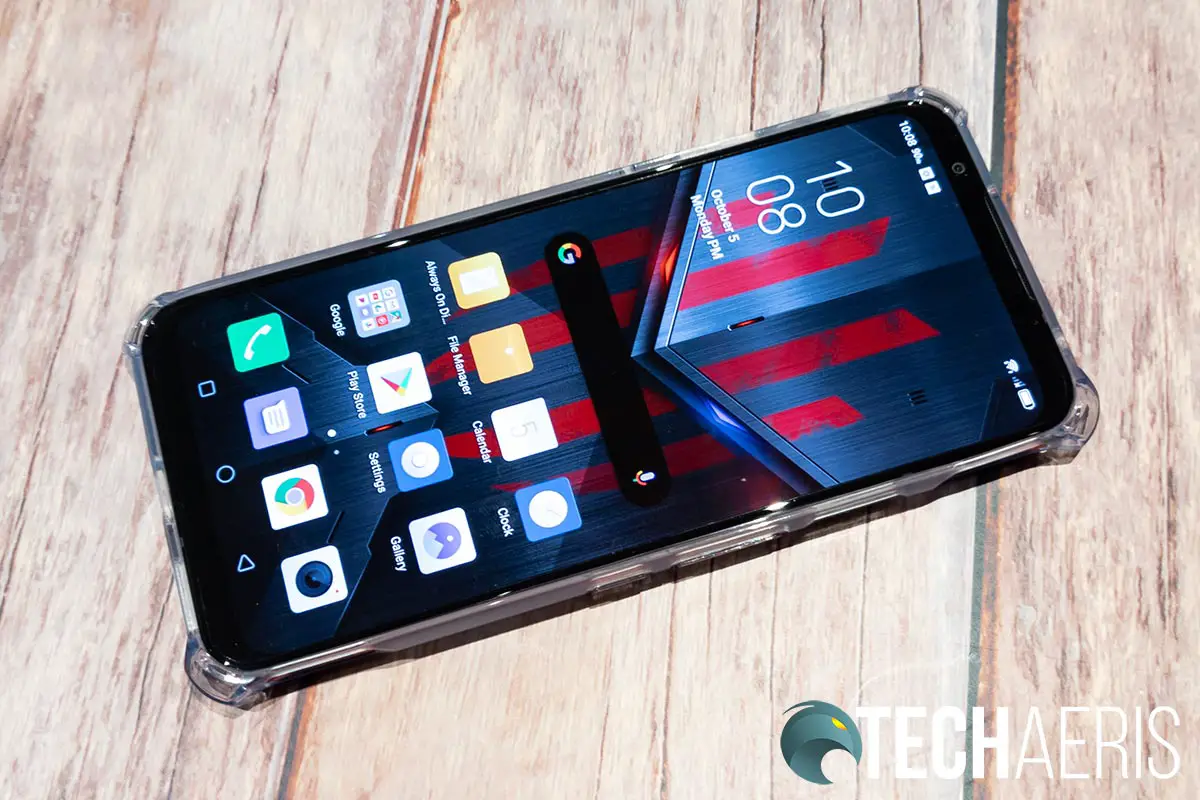 The screen on the nubia RedMagic 5S Android gaming smartphone