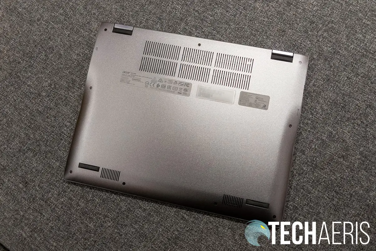 The bottom of the Acer Chromebook Spin 713