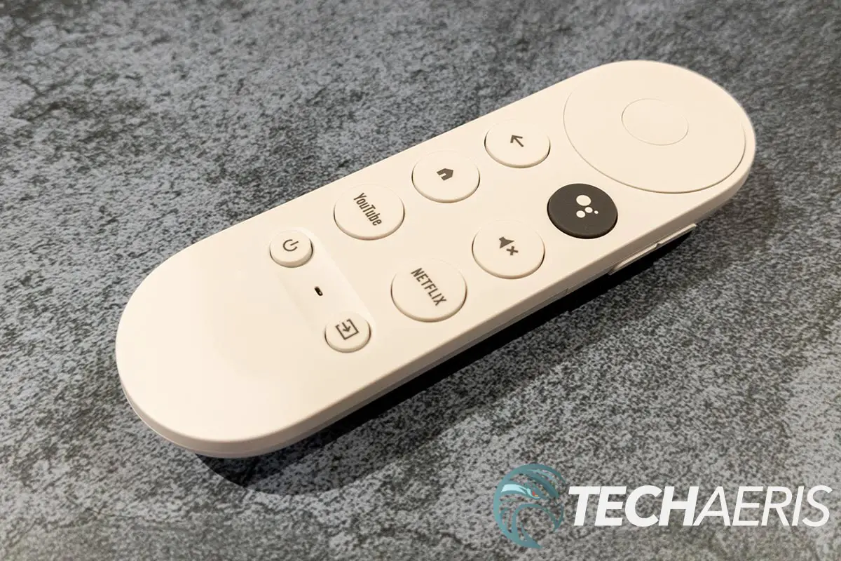 The remote included with the Chromecast with Google TV