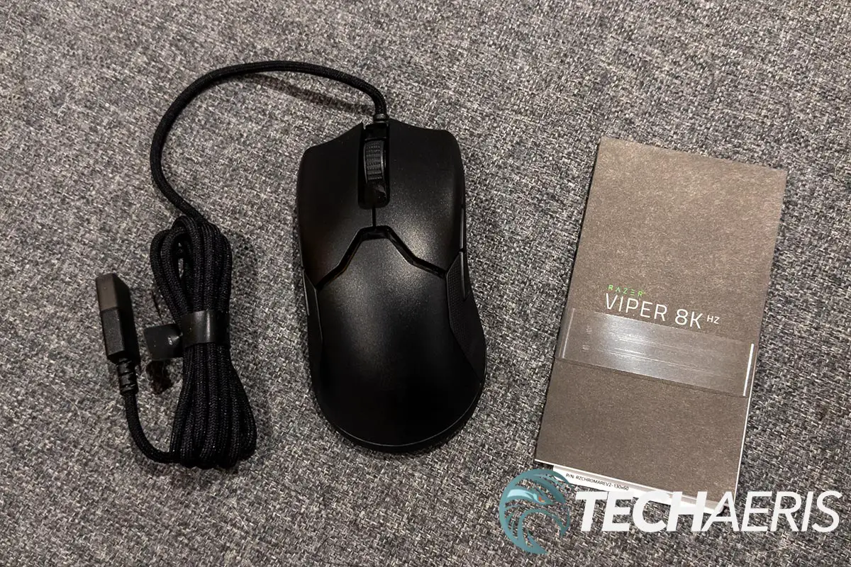 What's included with the Razer Viper 8K ambidextrous gaming mouse