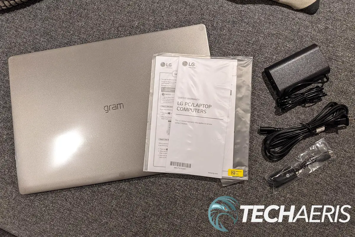What's included with the LG gram for business 17-inch laptop