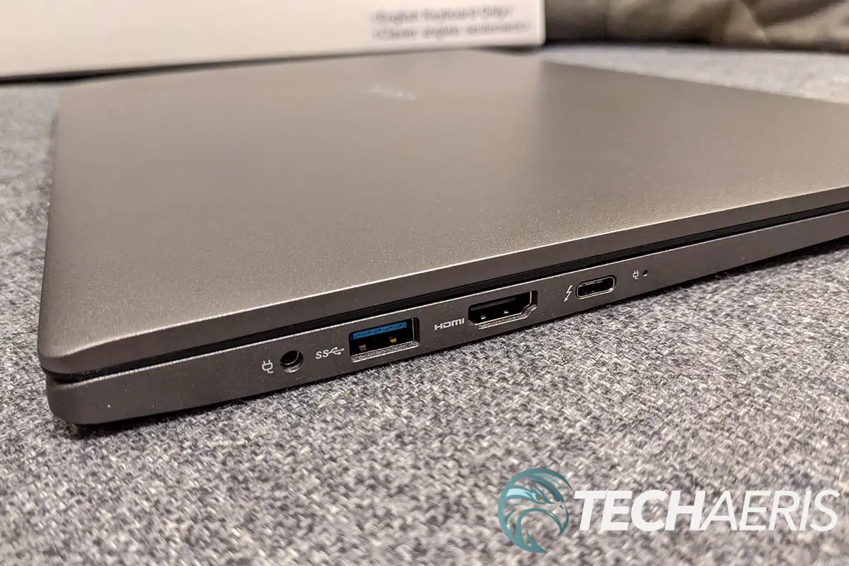 The ports on the left side of the LG gram for business 17-inch laptop