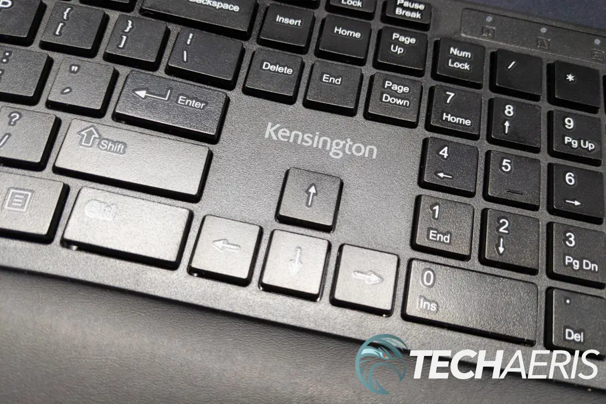 The keys on the Kensington Pro Fit Ergo Wireless Keyboard