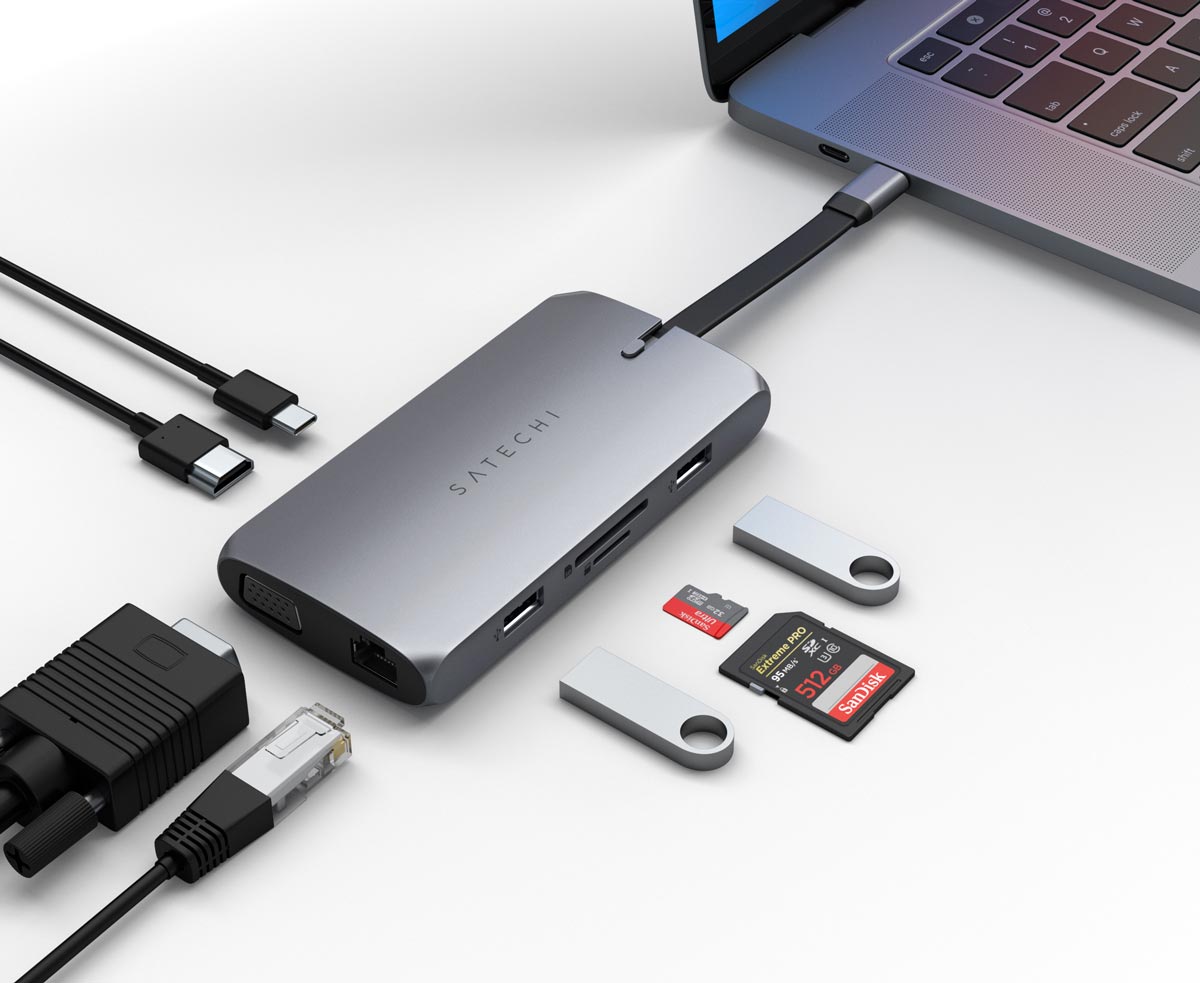 The Satechi USB-C On-the-Go Multiport Adapter