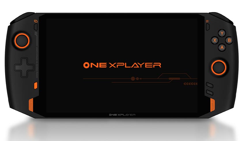 Front view of the ONE XPLAYER portable game console