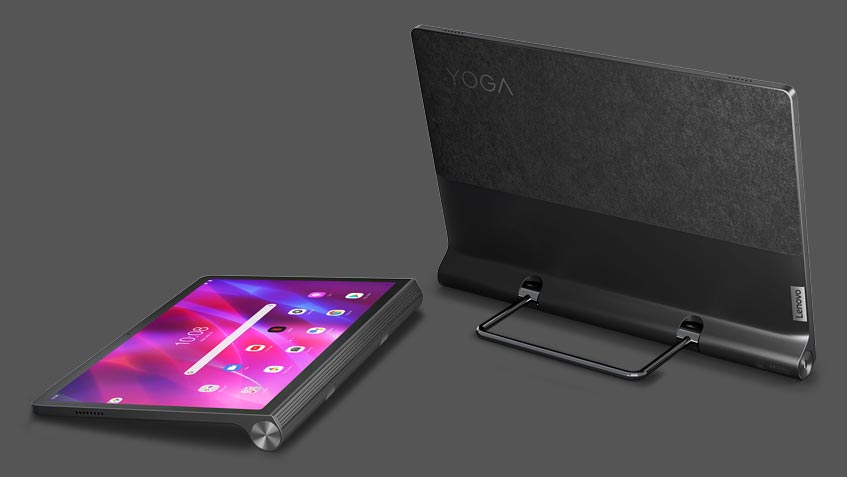 Lenovo Yoga Tab 11 Android tablet back view and laying down