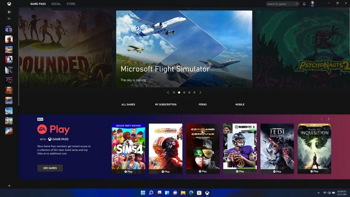 Windows 11 Xbox Game Pass screenshot