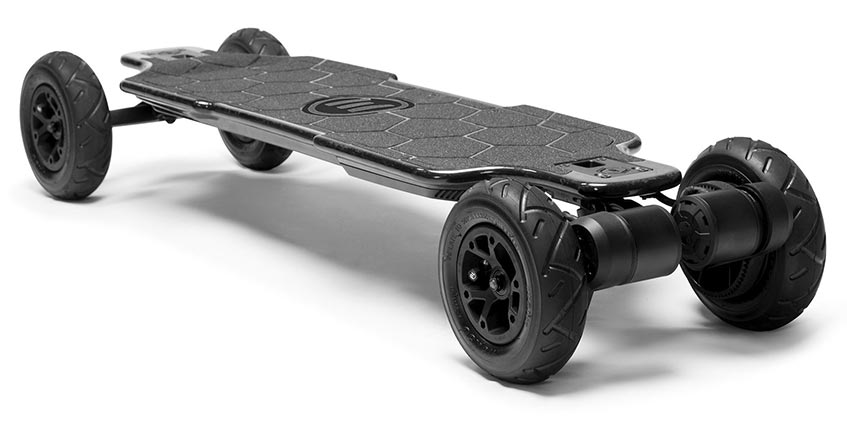 The Evolve Skateboards Hadean Carbon electric skateboard (all-terrain model)