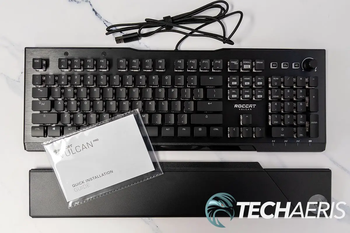 What's included with the ROCCAT Vulcan Pro optical gaming keyboard