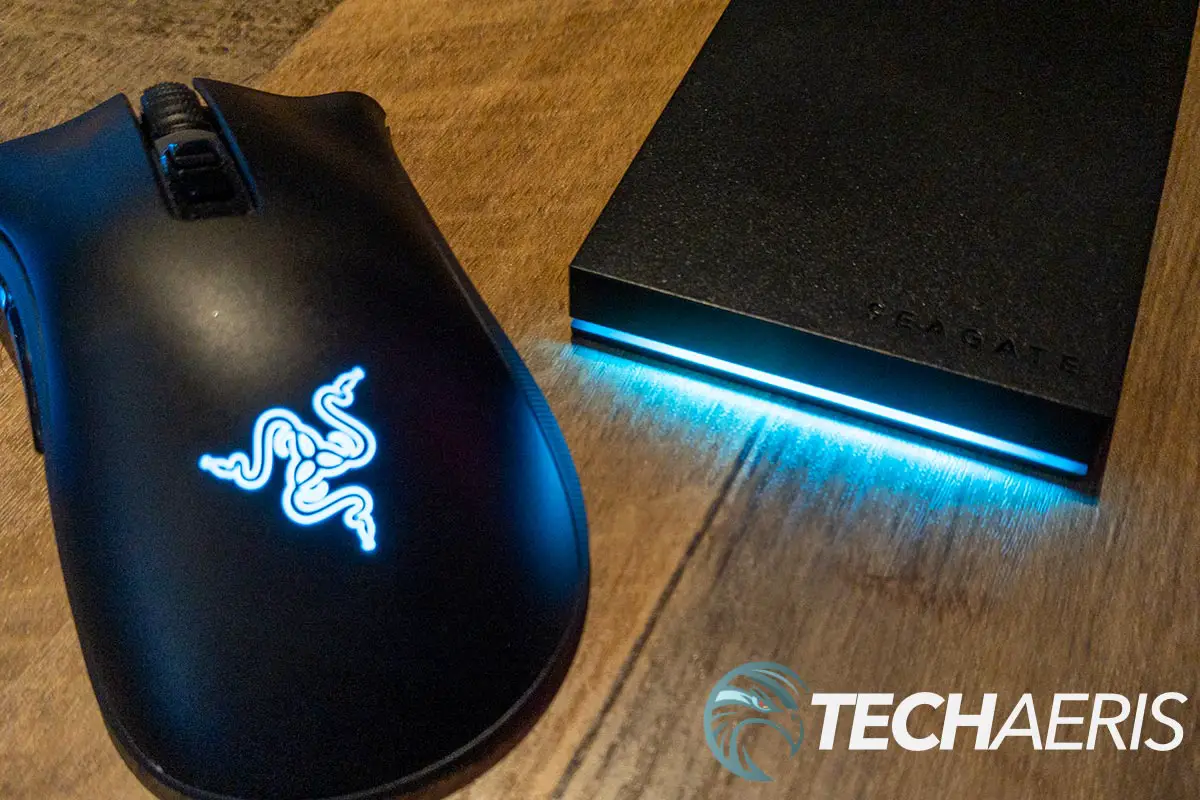The Seagate Gaming FireCuda Gaming Hard Drive's RGB LEDs can be synced using Razer Chroma