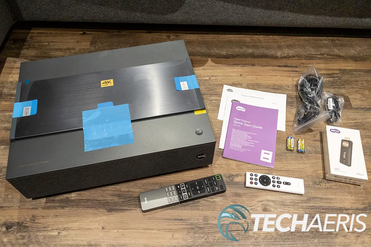 What's included with the BenQ V7050i 4K UST laser TV projector