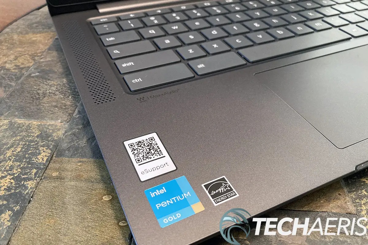 Lenovo IdeaPad 5i Chromebook Intel Pentium SoC sticker