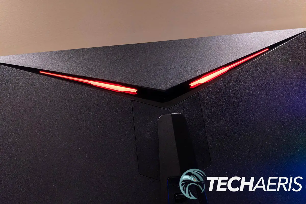 The back LEDs on the Monoprice Dark Matter 42892 27-inch 180Hz QHD IGZO gaming monitor