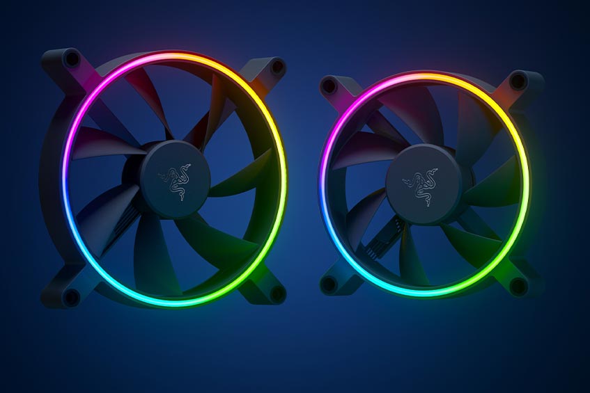 The Razer Kunai PC case fans are available in 120mm and 140mm sizes