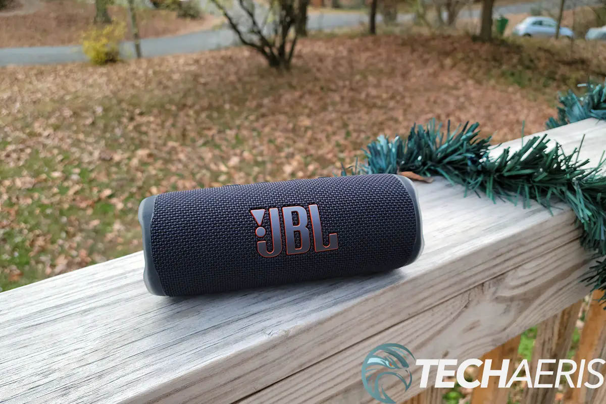 Front of JBL Flip 6 with a much bigger logo