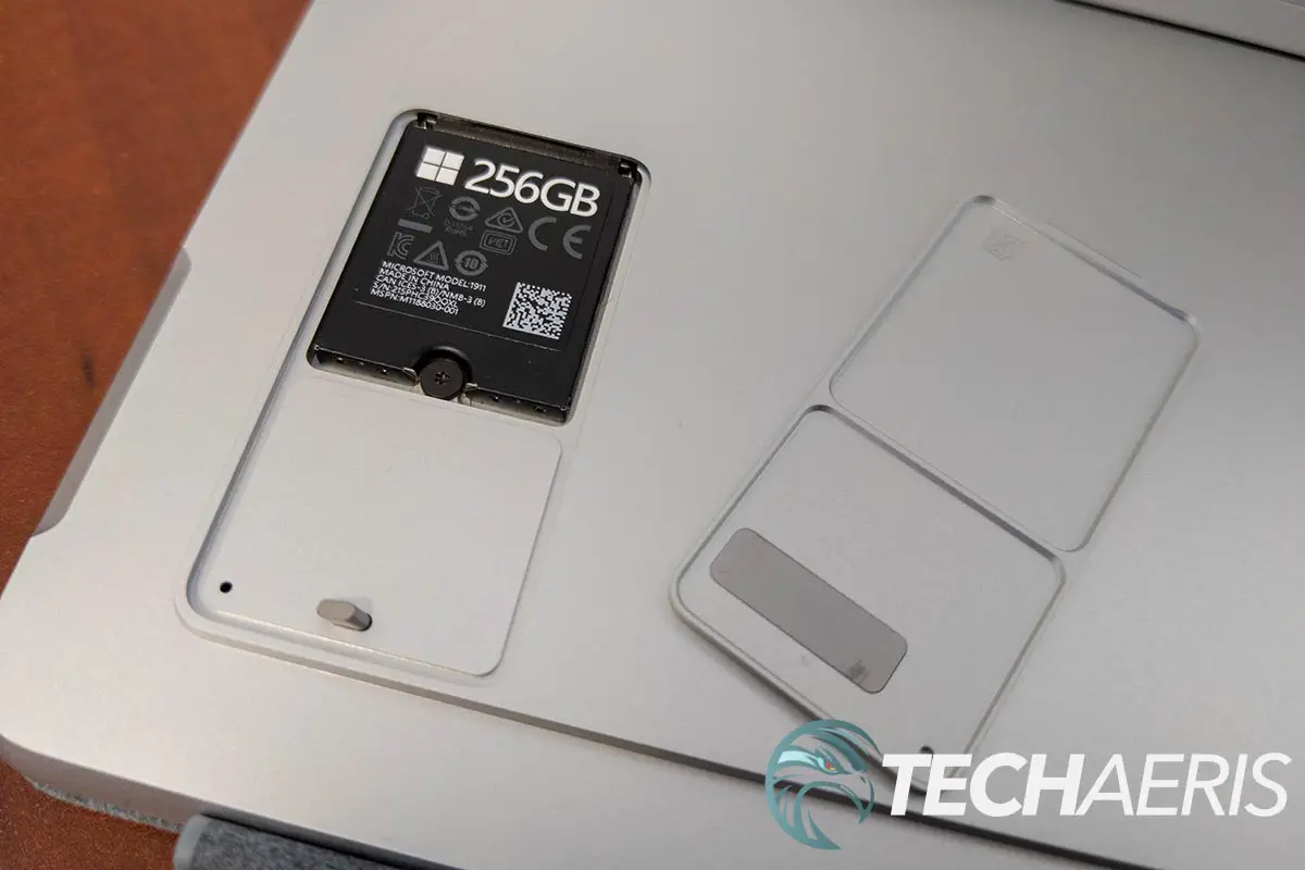The SSD can be easily upgraded on the Microsoft Surface Pro 8