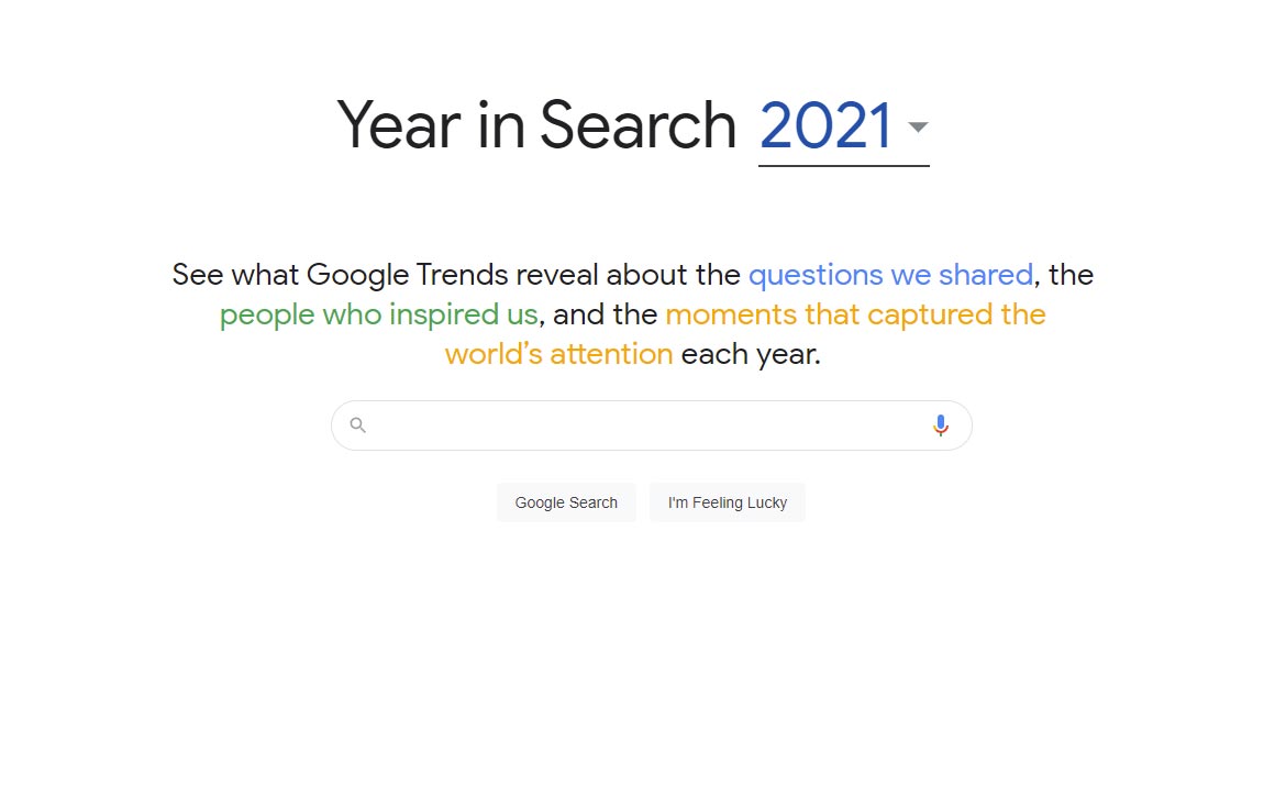 Google Year in Search 2021 - Canada