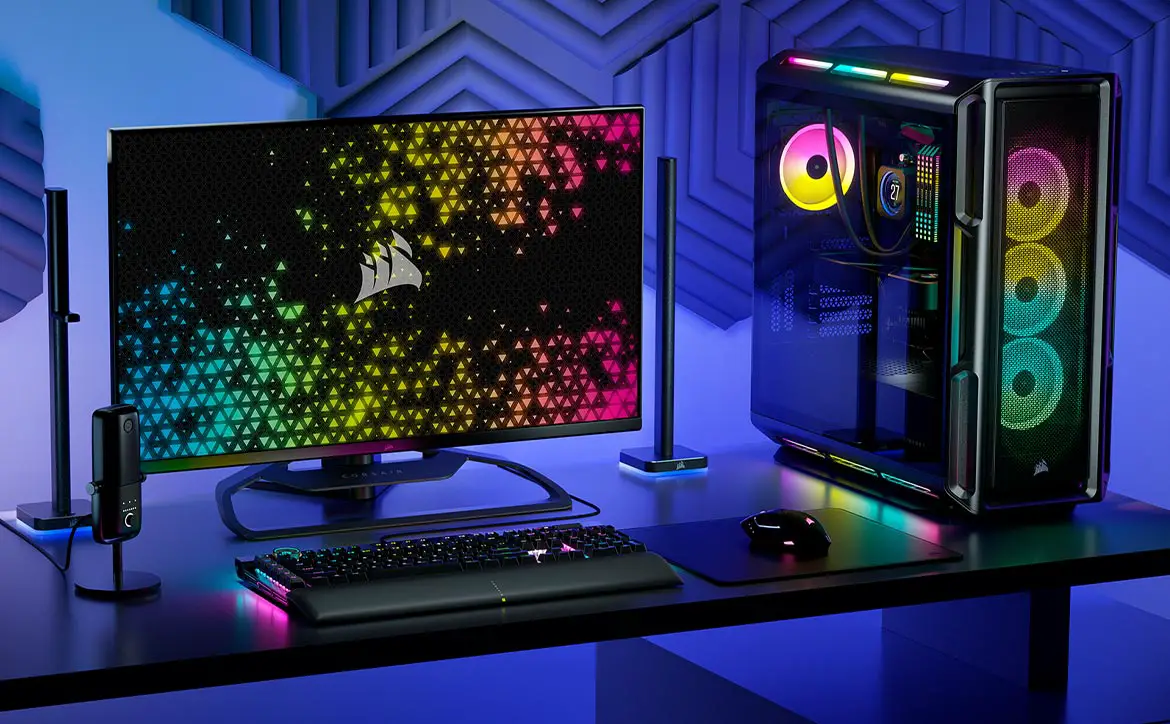 CORSAIR's 5000T mid-tower PC case with RGB LEDs