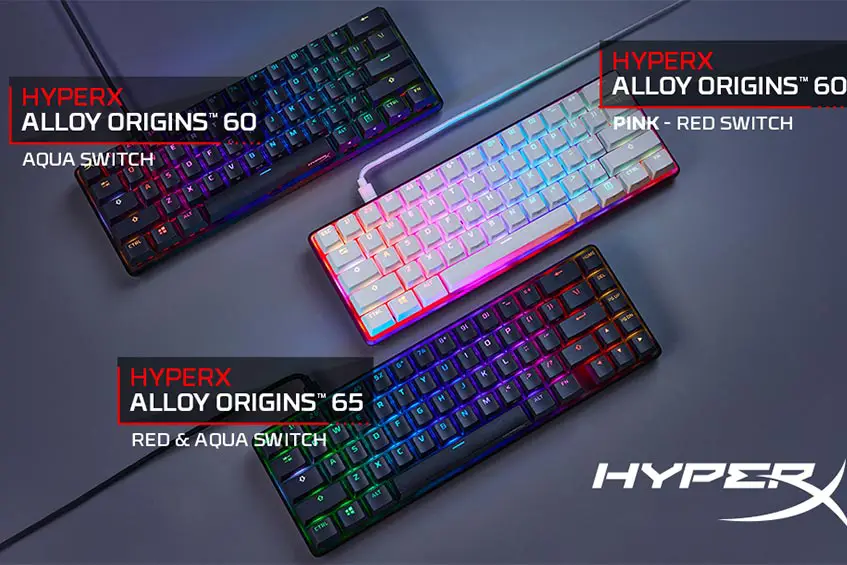 The HyperX Alloy Origins 60 and 65 mechanical gaming keyboards