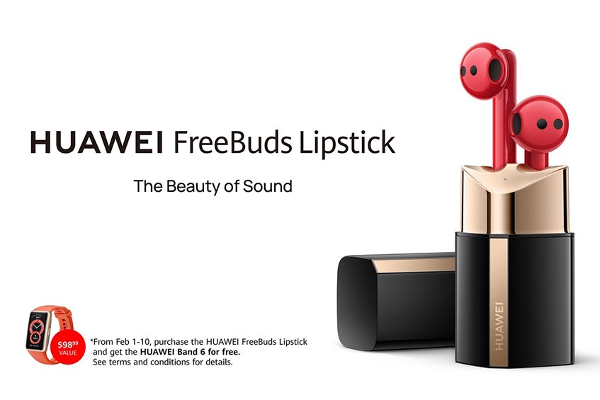 The Huawei FreeBuds Lipstick earbuds