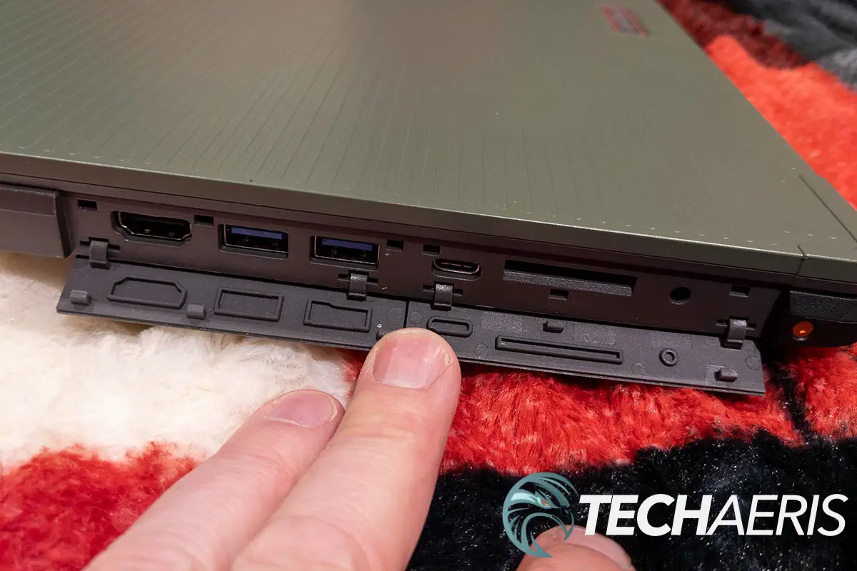 The ports on the left side of the Acer ENDURO Urban N3 rugged notebook