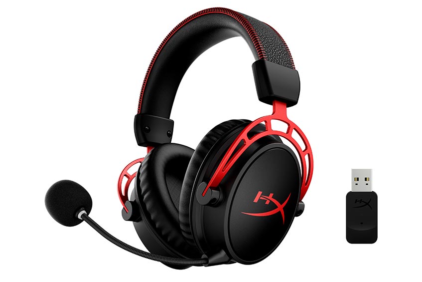 The HyperX Cloud Alpha Wireless gaming headset with included 2.4GHz USB dongle