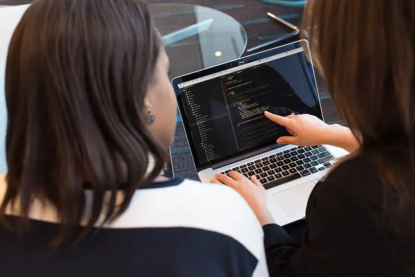 software engineer women using computers