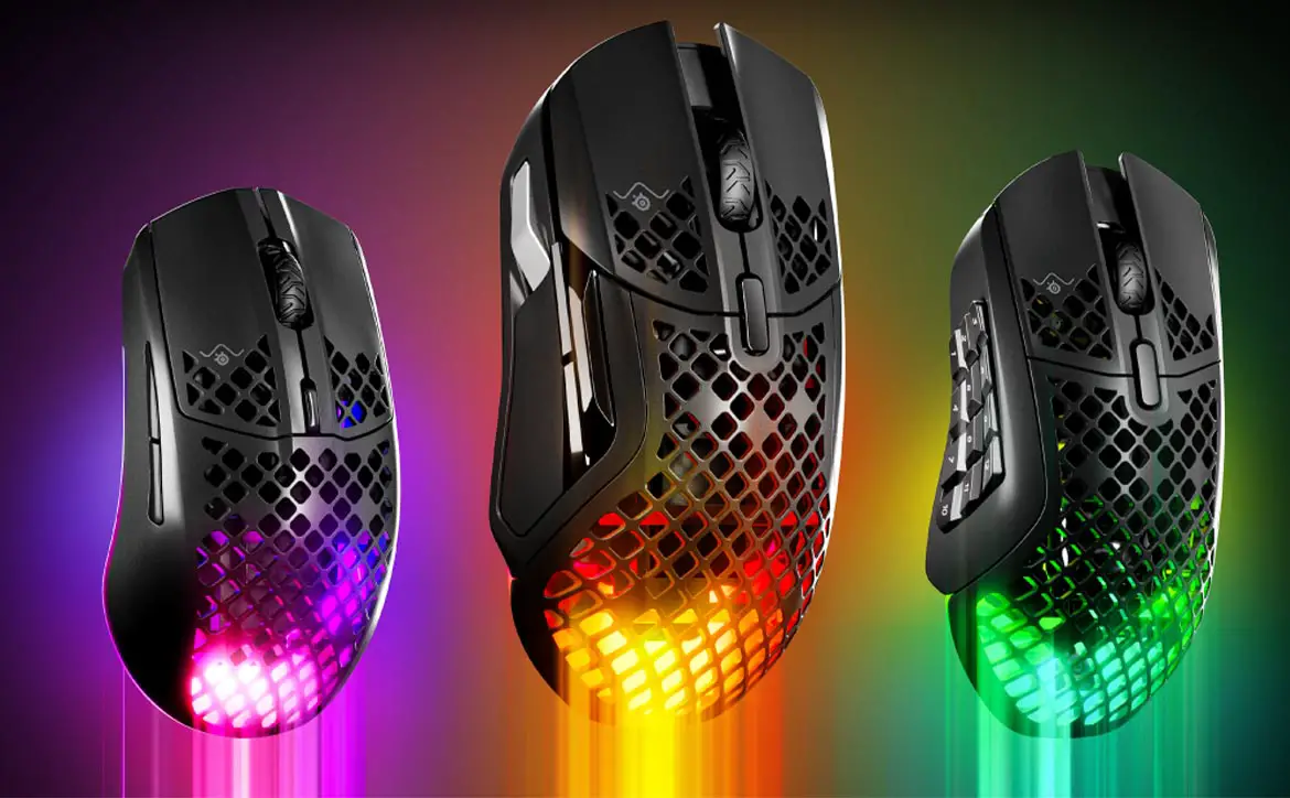The SteelSeries Aerox light gaming mouse