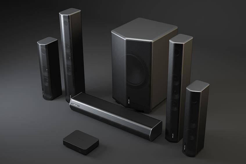 The Enclave Audio CineHome PRO THX-certified wireless surround sound system
