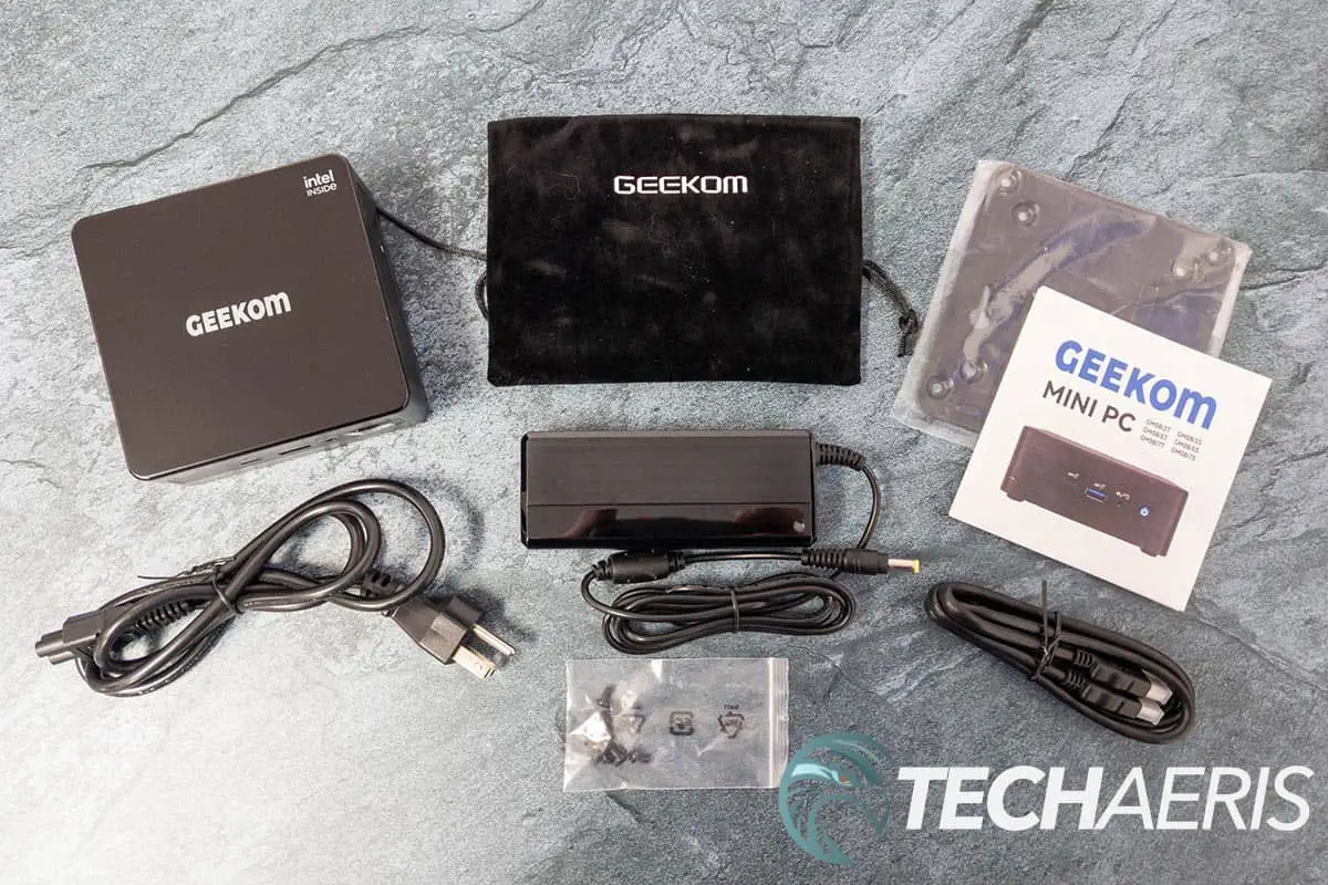 What's included with the GEEKOM Mini IT8 mini PC.