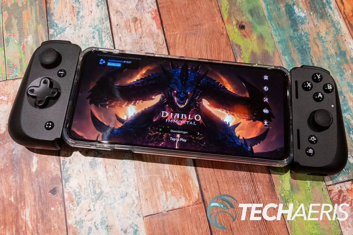 The Razer Kishi V2 mobile game controller with the REDMAGIC PRO 7 gaming smartphone