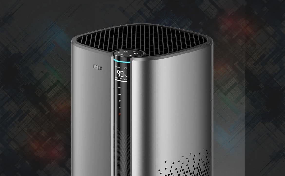 The Dreo Macro Max S is a smart air purifier with an air quality monitor