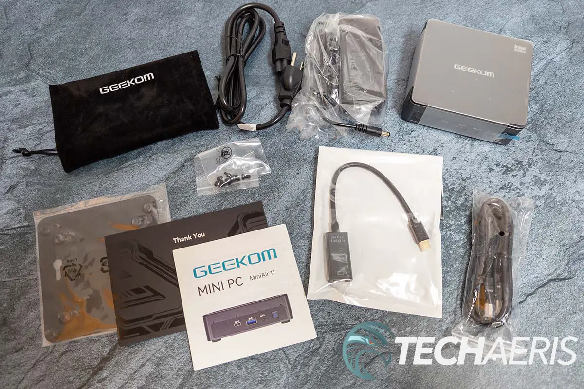 What's included with the GEEKOM MiniAir 11 Mini PC