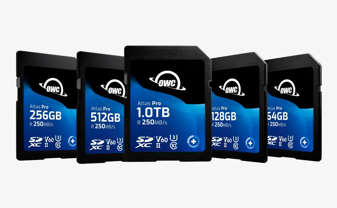 OWC announces Atlas Pro and Ultra series memory cards