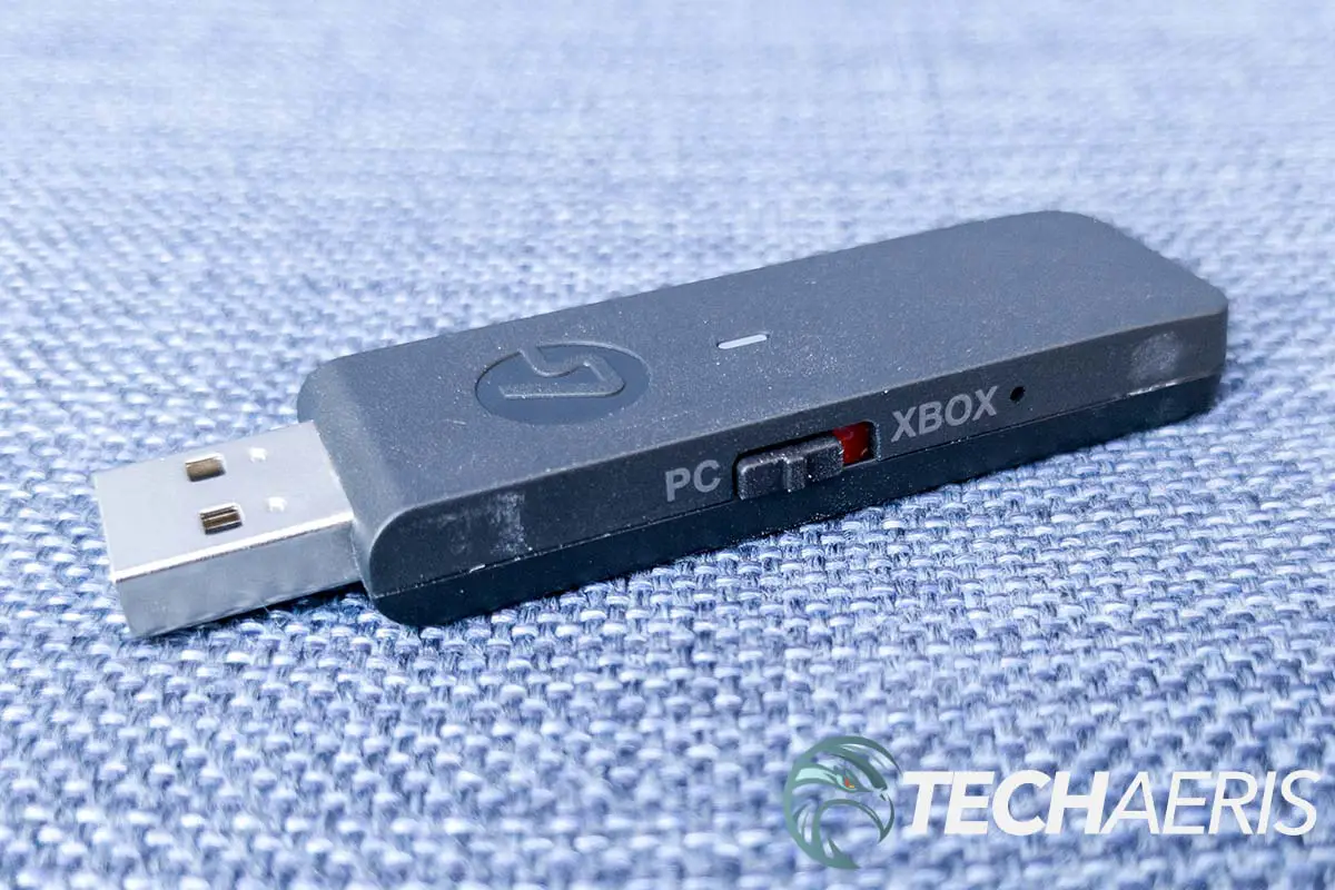 The PC/Xbox USB adapter included with the LucidSound LS100X PC/Xbox/mobile gaming headset