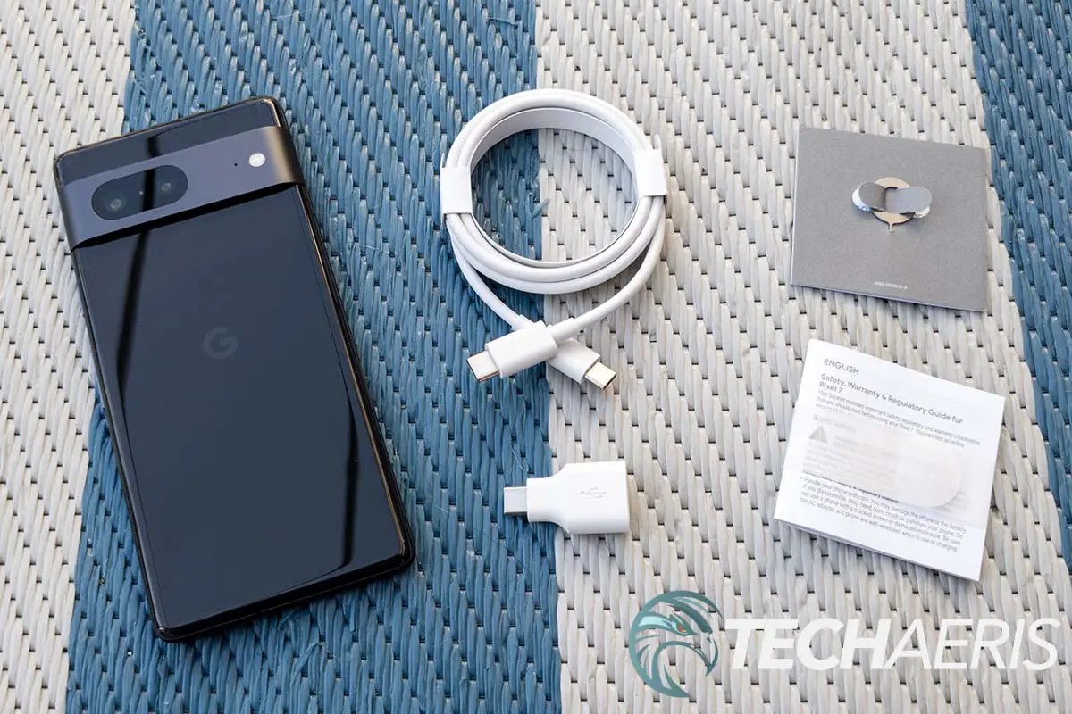 What's included with the Google Pixel 7 Android smartphone