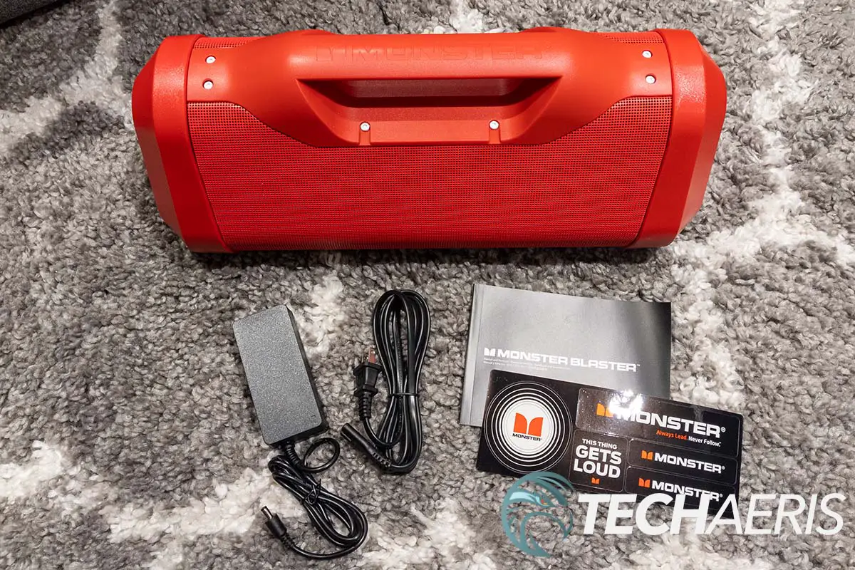 What's included with the Monster Blaster 3.0 portable Bluetooth speaker