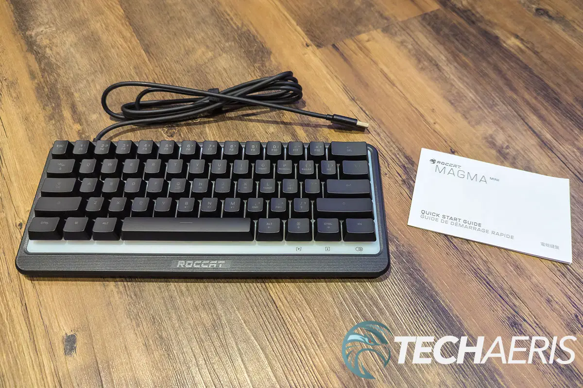 What's included with the ROCCAT Magma Mini 60% gaming keyboard