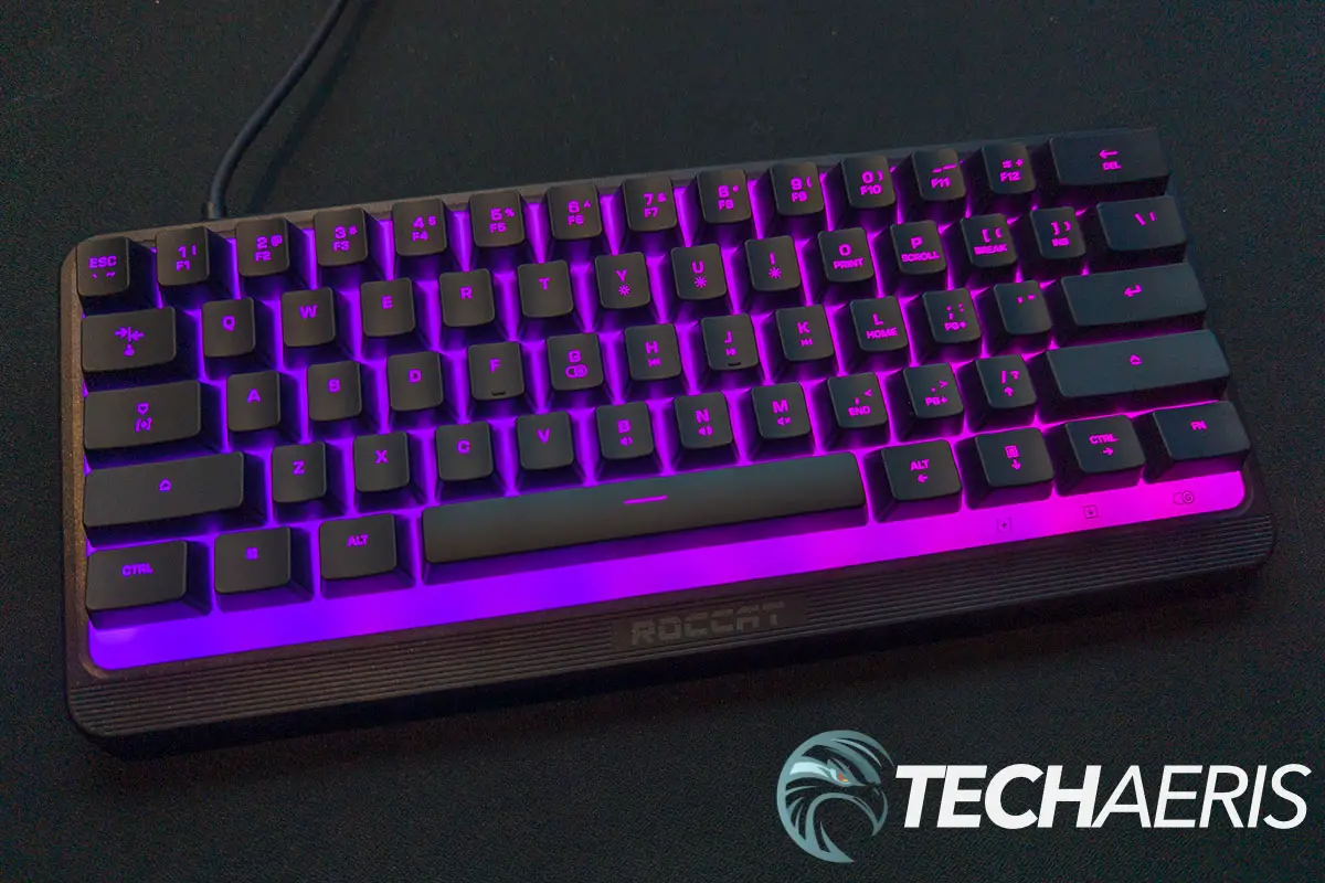 The ROCCAT Magma Mini 60% gaming keyboard has five RGB LED lighting zones