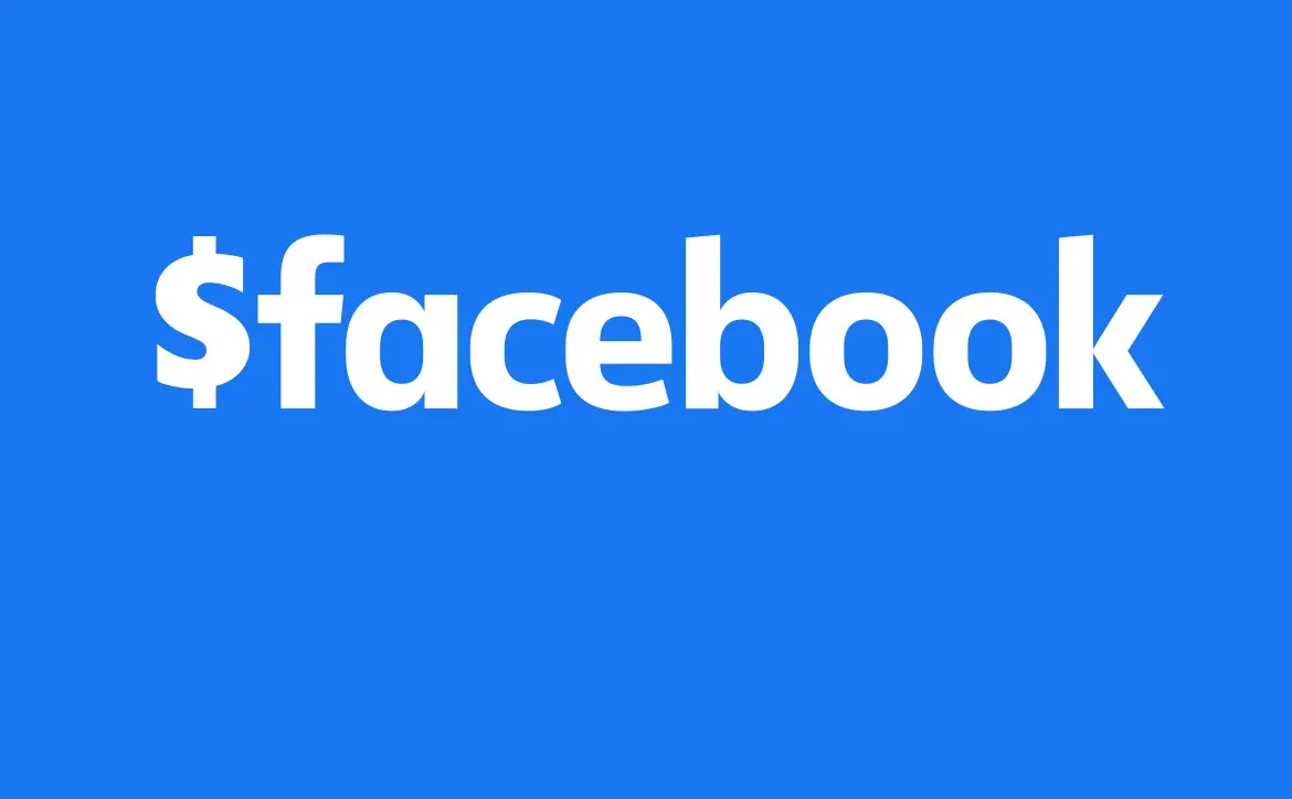 Facebook logo with $ preceding it