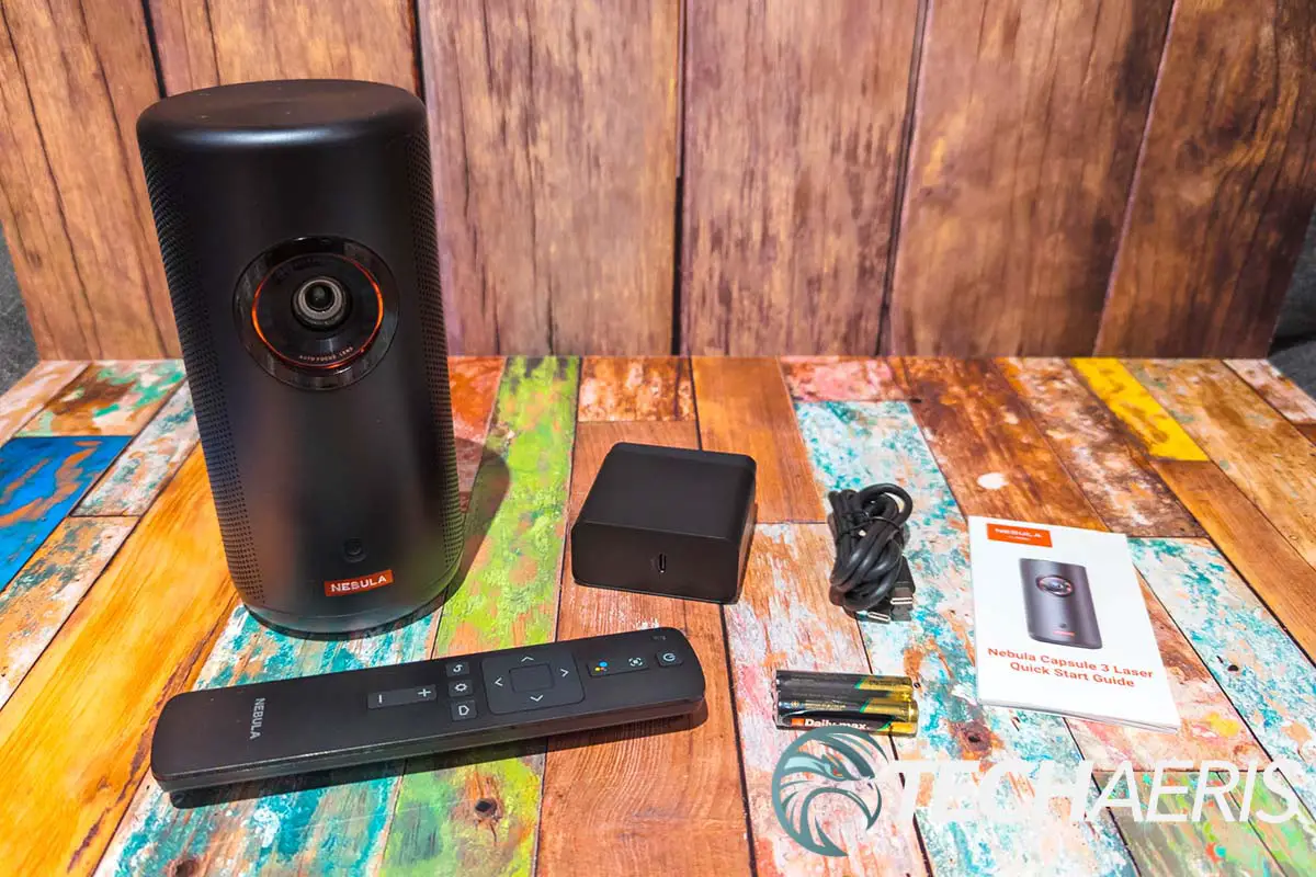 What's included with the Anker Nebula Capsule 3 Laser portable projector
