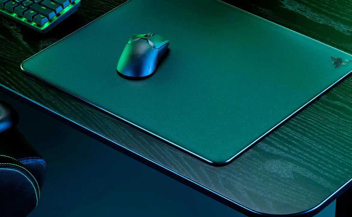 The Razer Atlas tempered glass gaming mouse mat