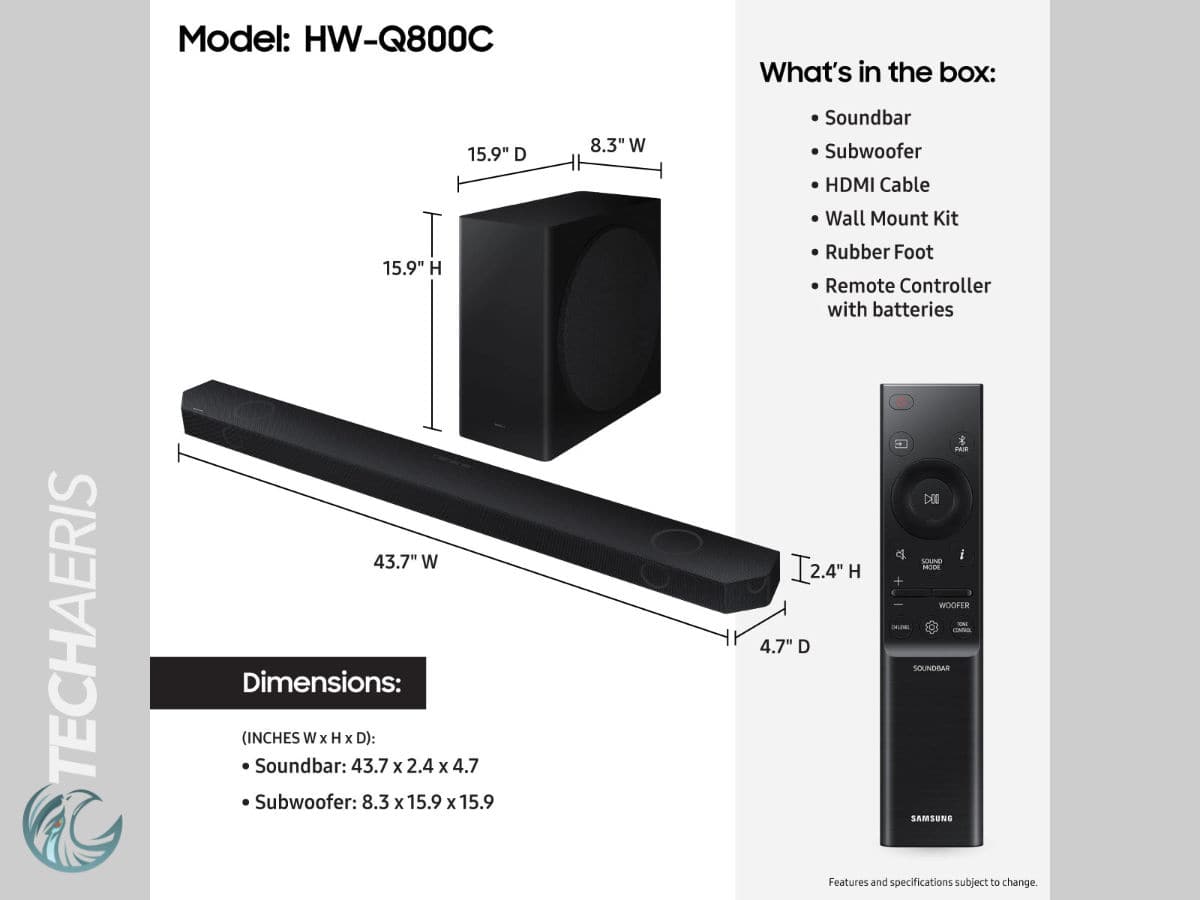 What's In The Box HW-Q800C soundbar