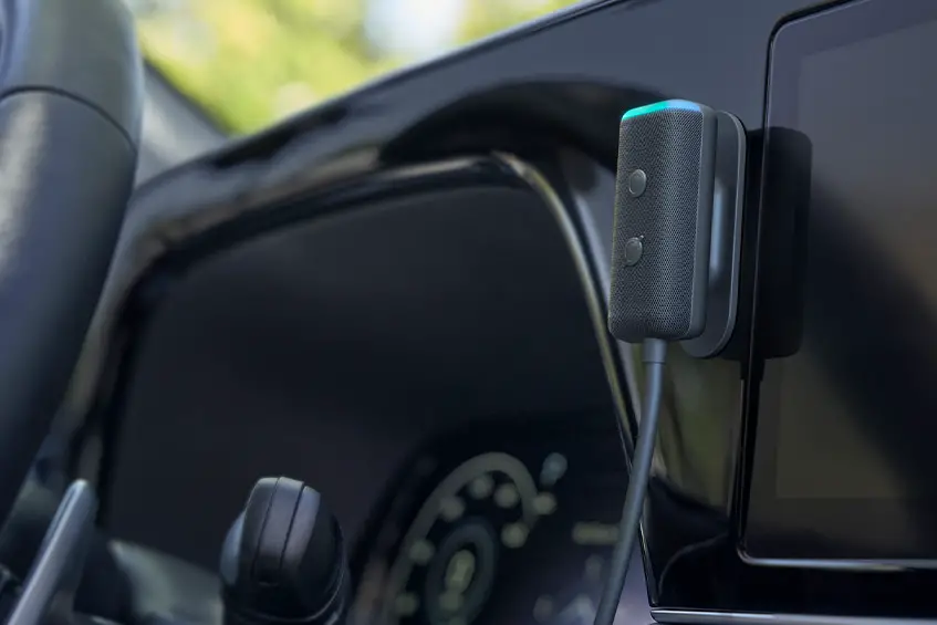 The Amazon Echo Auto mounts to your dashboard, giving you easy voice access to Alexa