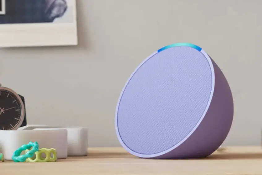 The Amazon Echo Pop in Lavender Bloom
