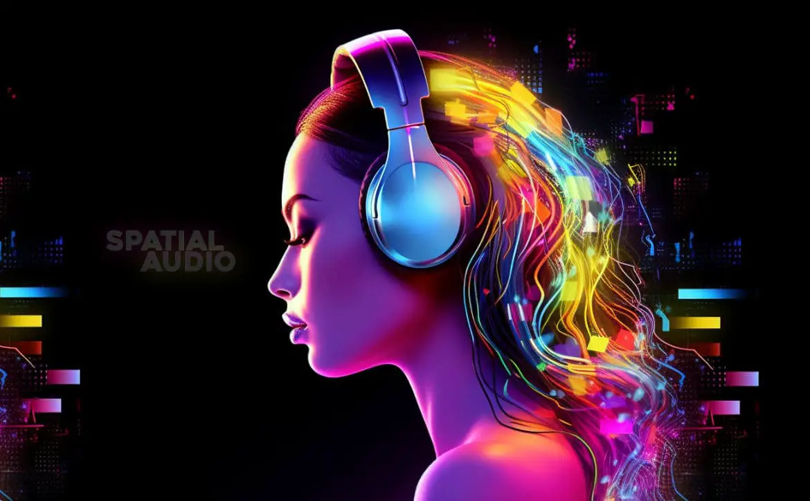 Spatial Audio headphones and earbuds graphic